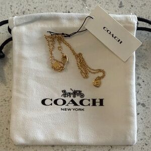 Coach Gold-Tone Charm Necklace